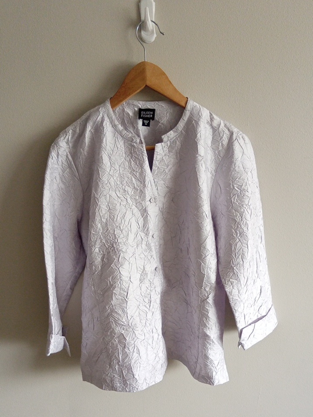 Eileen Fisher 100% Silk Crinkle Tunic Size Medium